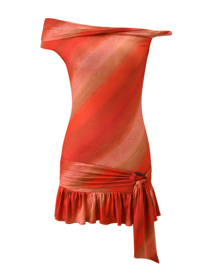 HAELO MINI DRESS - SUNRISE GLITTER STRIPE