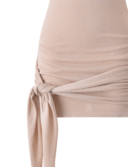 SOTERA KNIT MINI DRESS - GOLD