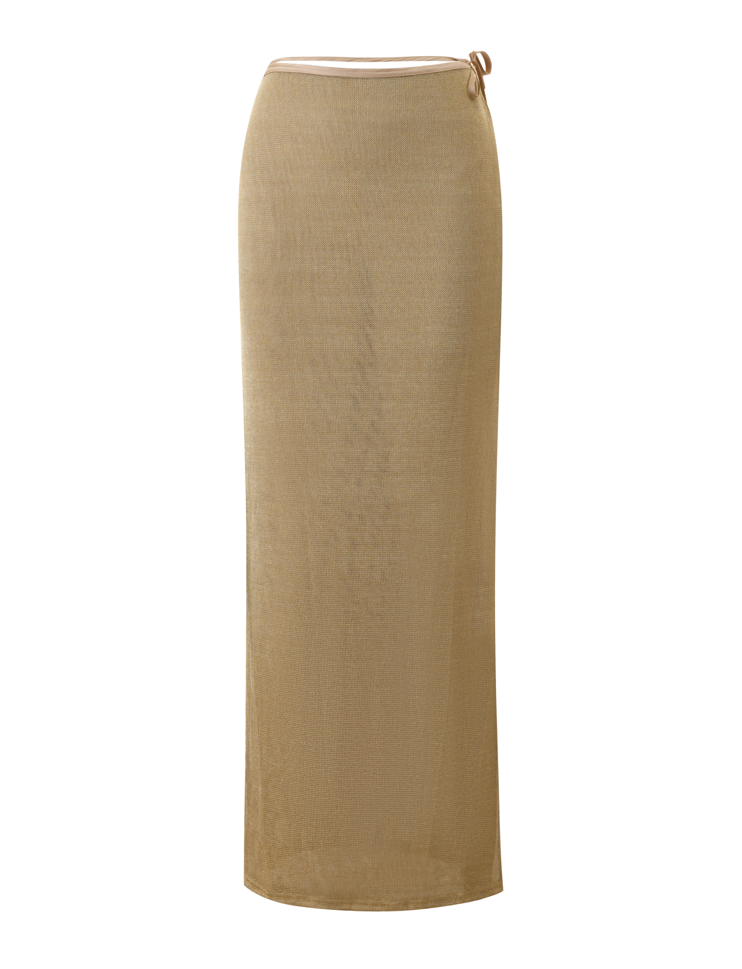 CYRENE TIE MAXI SKIRT - GOLD