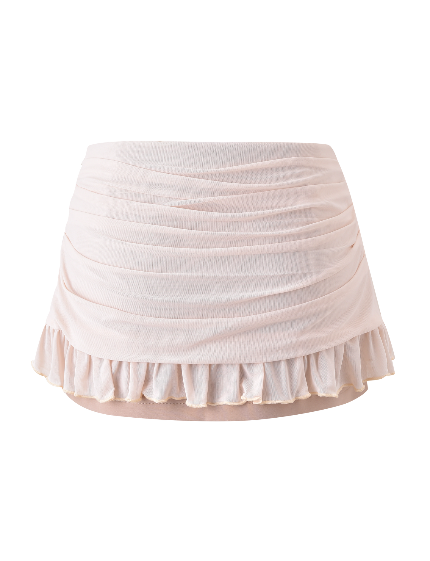 TERESE FLORAL APPLIQUE SKIRT - TAN