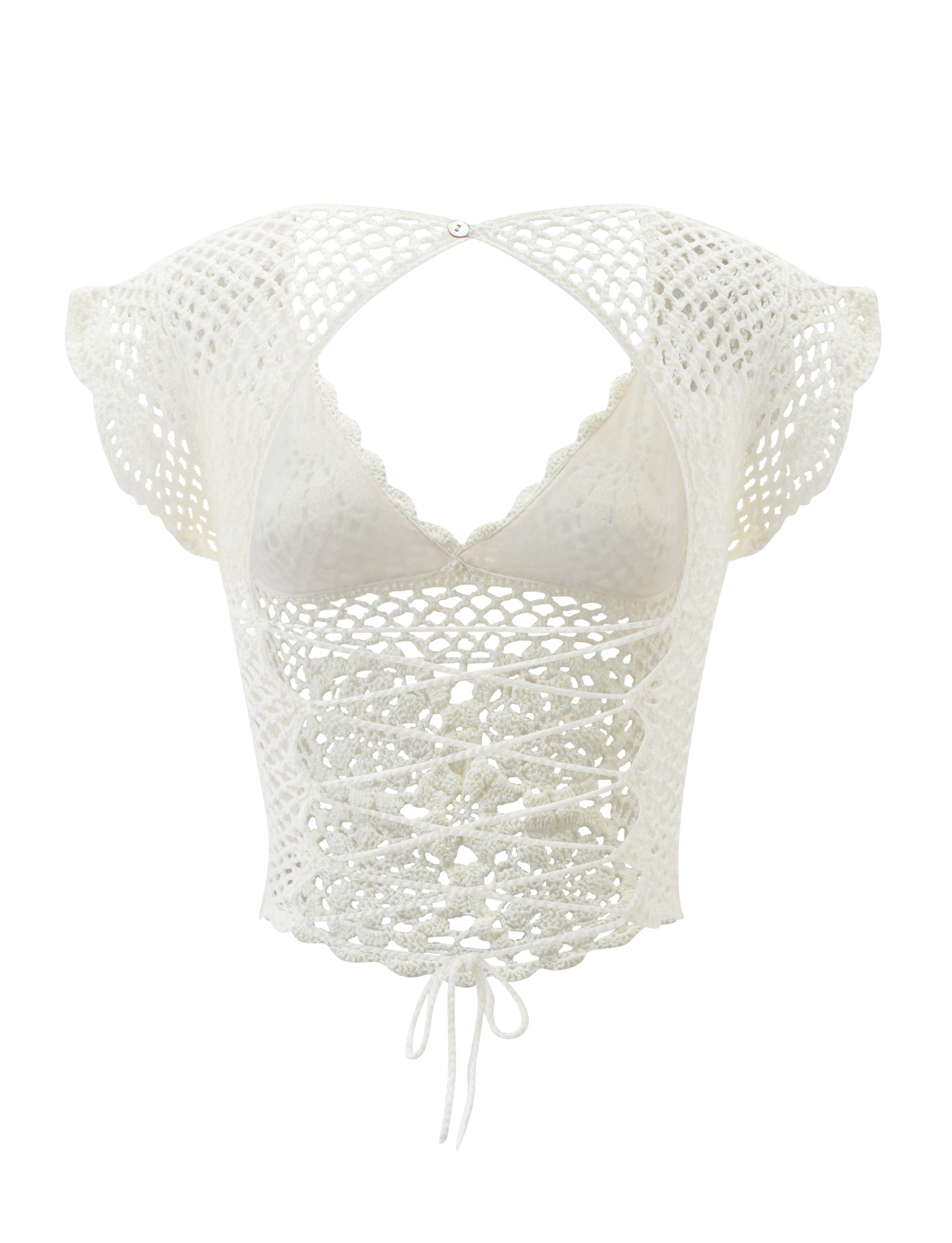 SASHA CROCHET TOP - IVORY