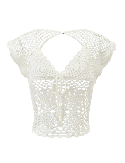 SASHA CROCHET TOP - IVORY