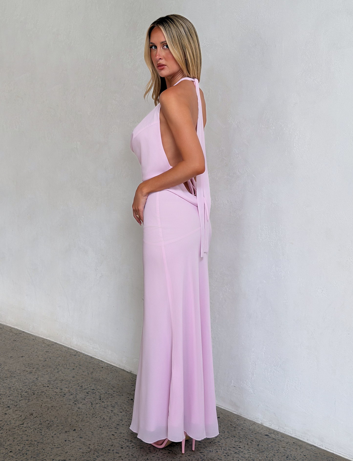 ZYLA MAXI DRESS - BABY PINK