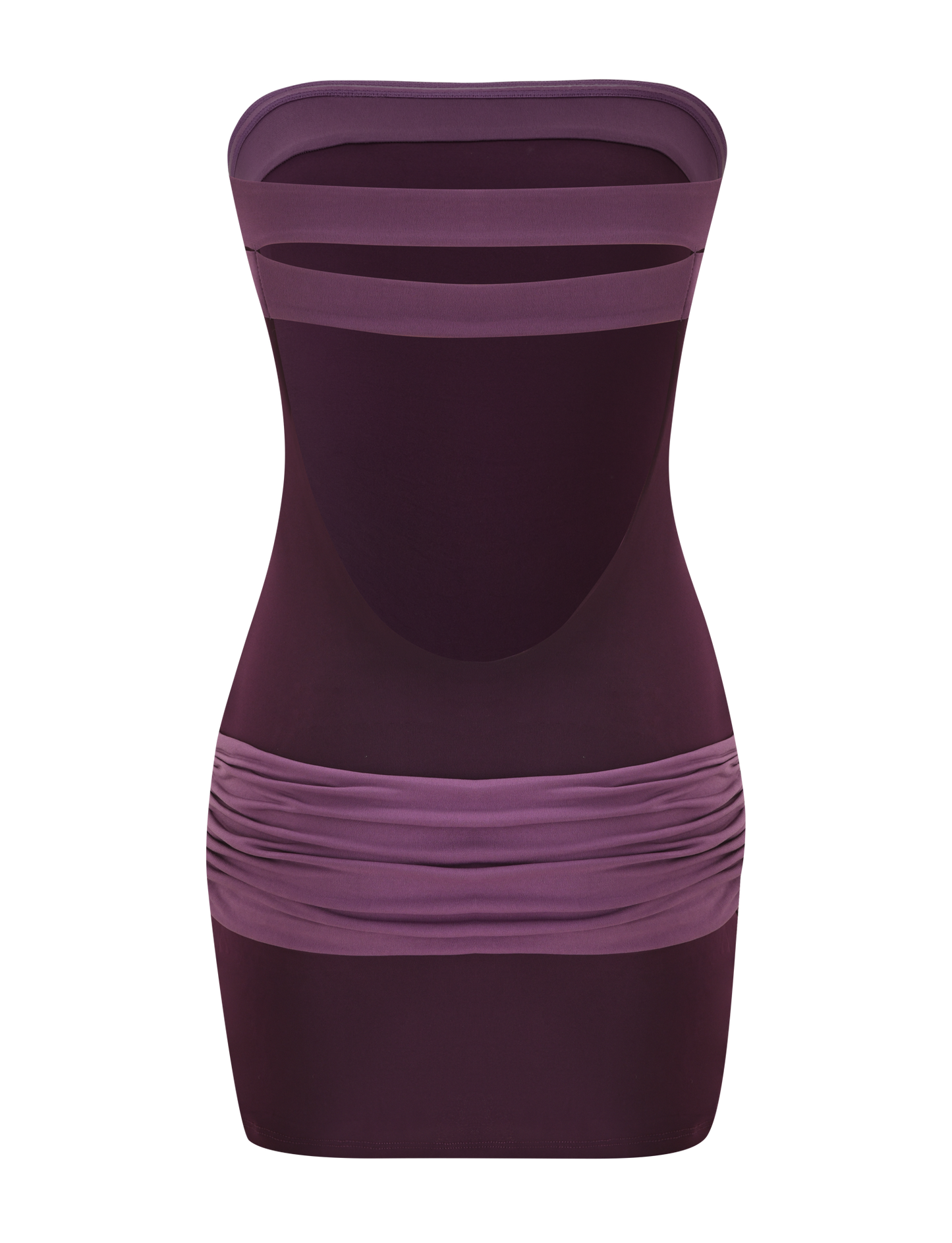 EOS MINI DRESS - AUBERGINE AND IRIS