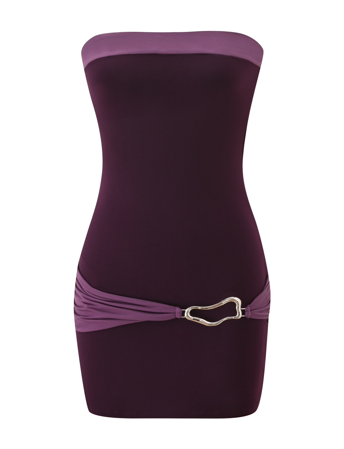 EOS MINI DRESS - AUBERGINE AND IRIS