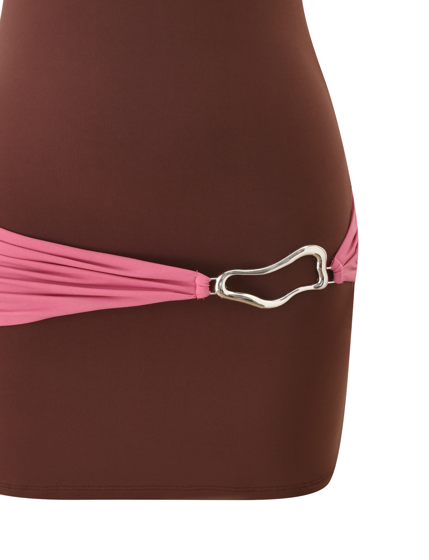 EOS MINI DRESS - ESPRESSO AND ROSE