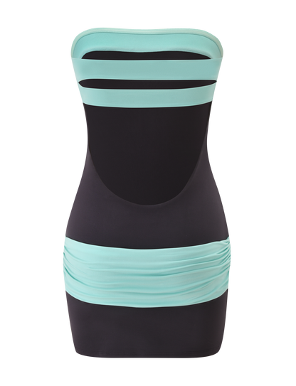 EOS MINI DRESS - MIDNIGHT AND AQUA