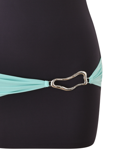 EOS MINI DRESS - MIDNIGHT AND AQUA