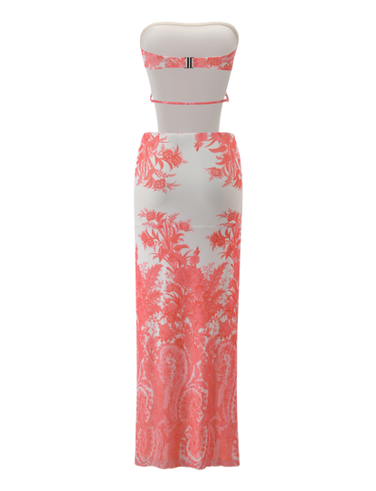POPPI MAXI DRESS - CORAL TAPESTRY