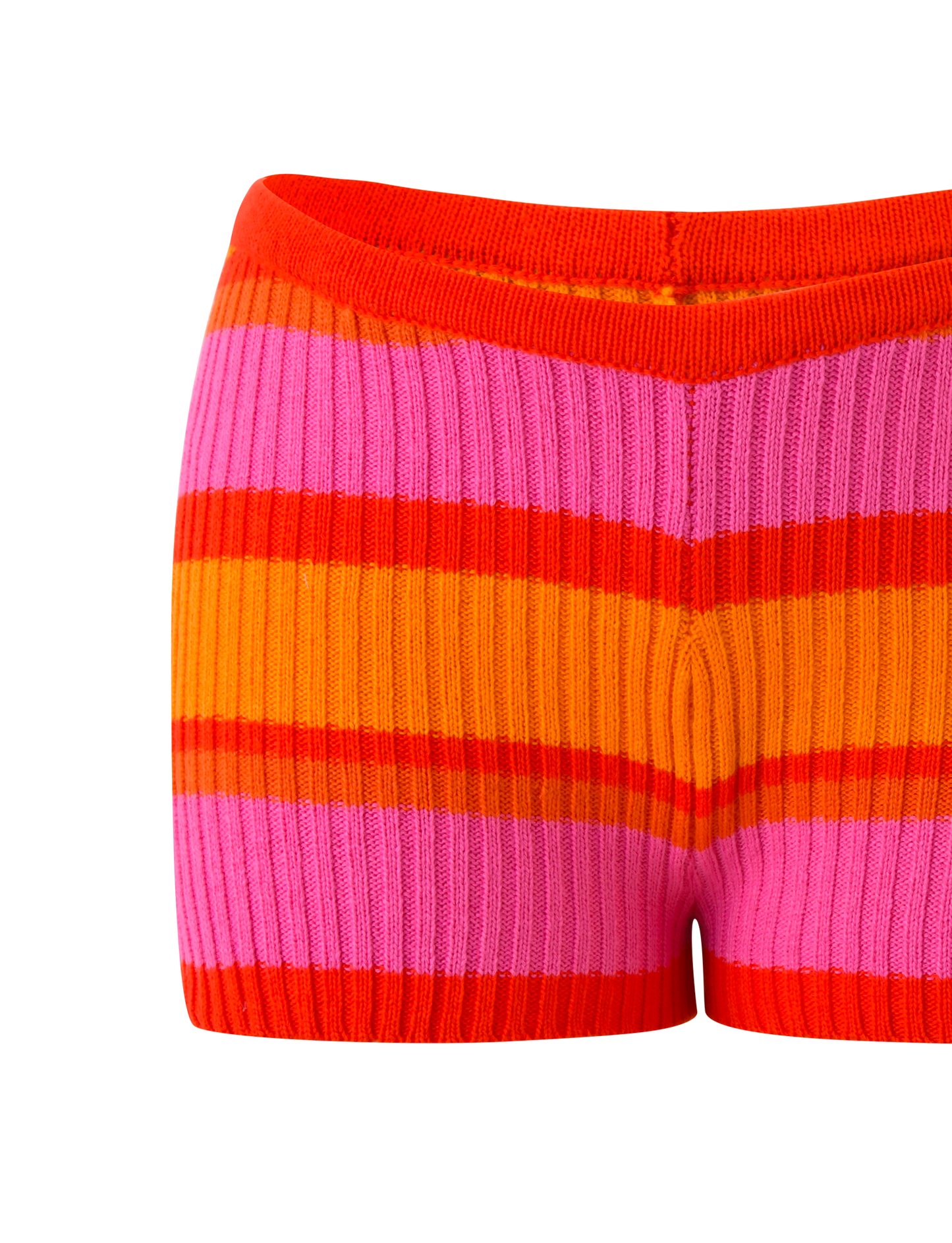 EVERLY KNIT SHORT - SUNSET TROPICAL STRIPE