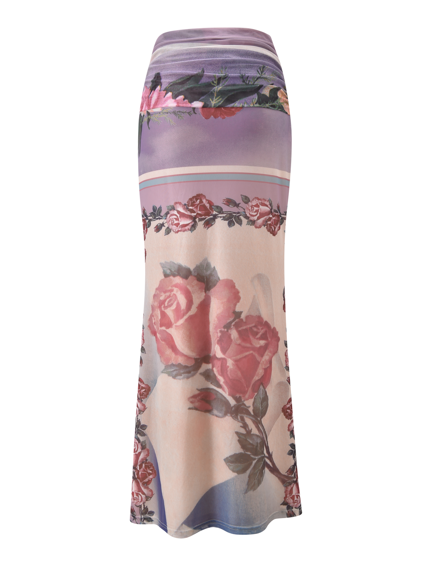 RAFFIE MAXI SKIRT - POSTCARD FLORAL