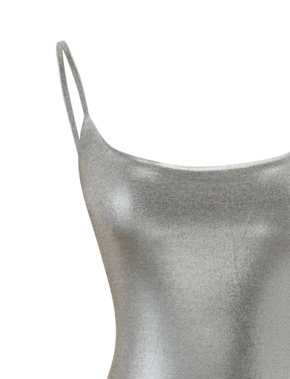 MINERVA MINI DRESS 2.0 - LIQUID SILVER