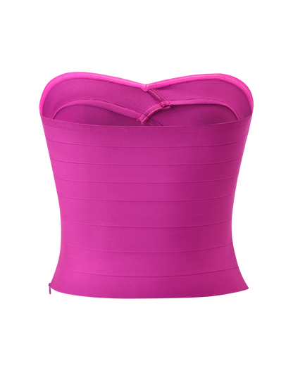NIYA BANDAGE TOP - MAGENTA