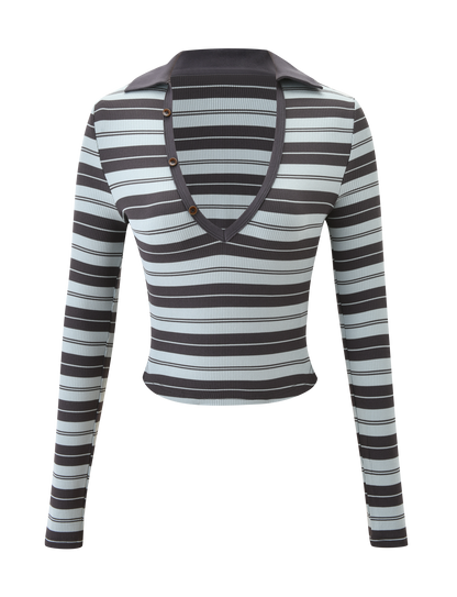 KAYDIN LONG SLEEVE TOP - BLUE STRIPE