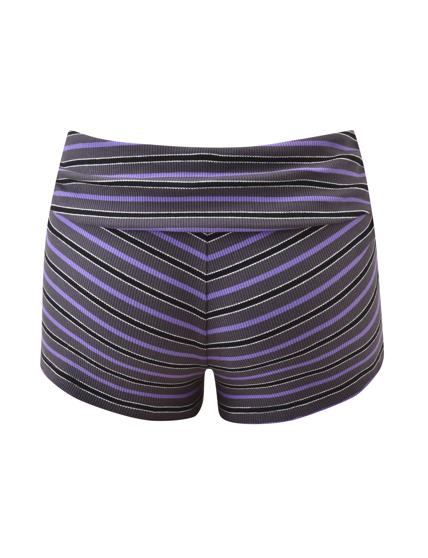 CERYS RIB SHORT - GREY STRIPE