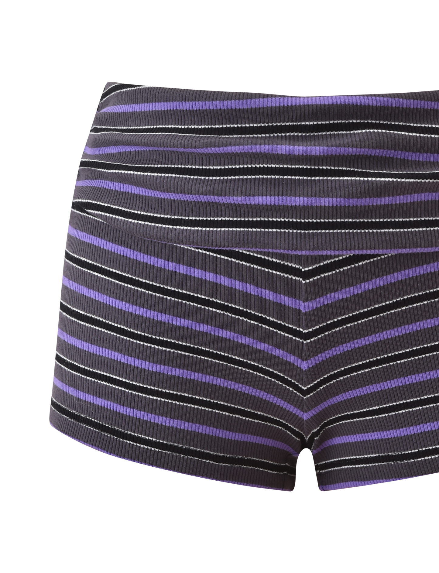 CERYS RIB SHORT - GREY STRIPE