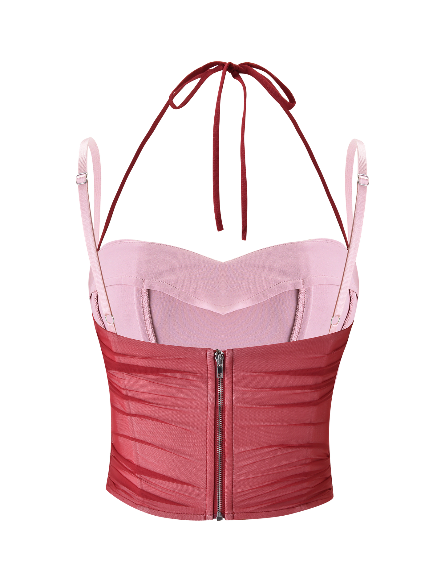 CALINE RUCHED CORSET - RED