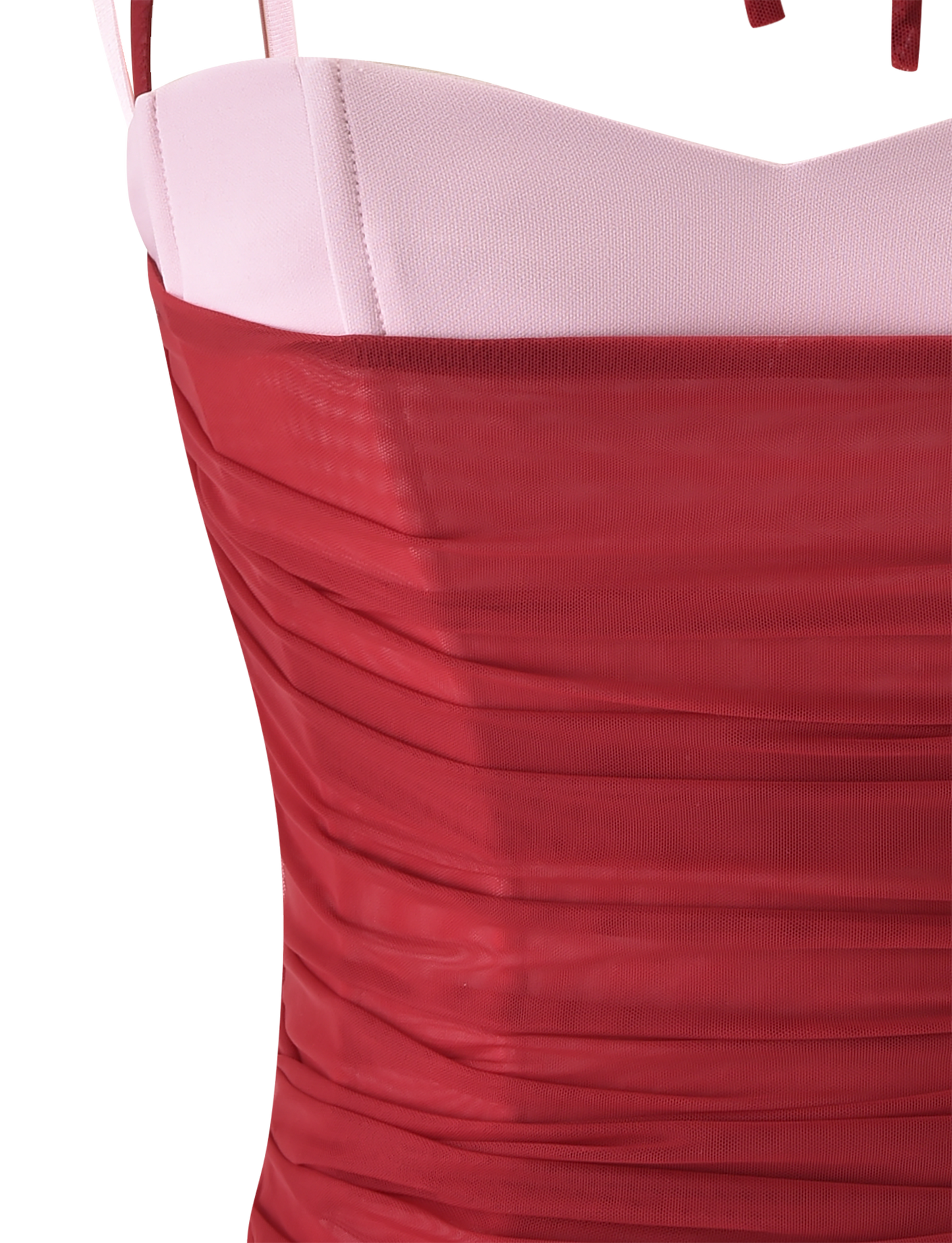 CALINE RUCHED CORSET - RED