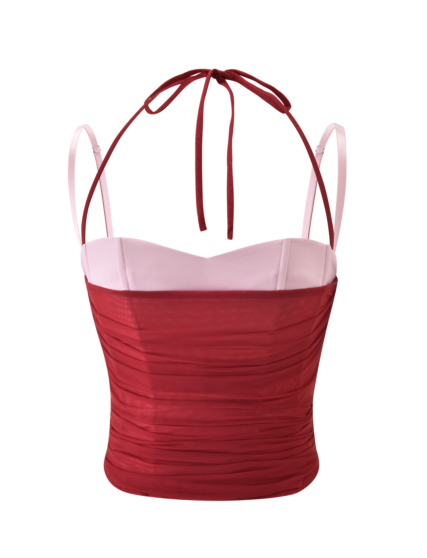 CALINE RUCHED CORSET - RED