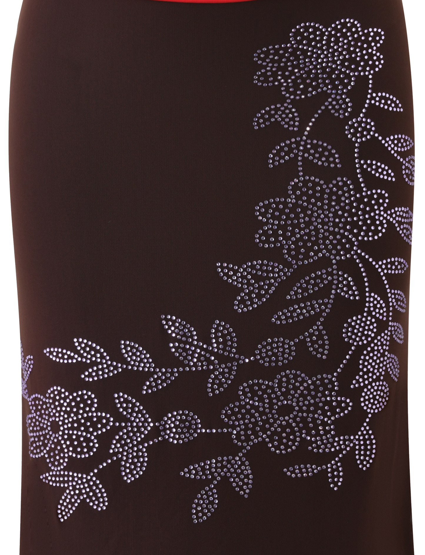 SERAH DIAMANTE MIDI SKIRT - CHOCOLATE