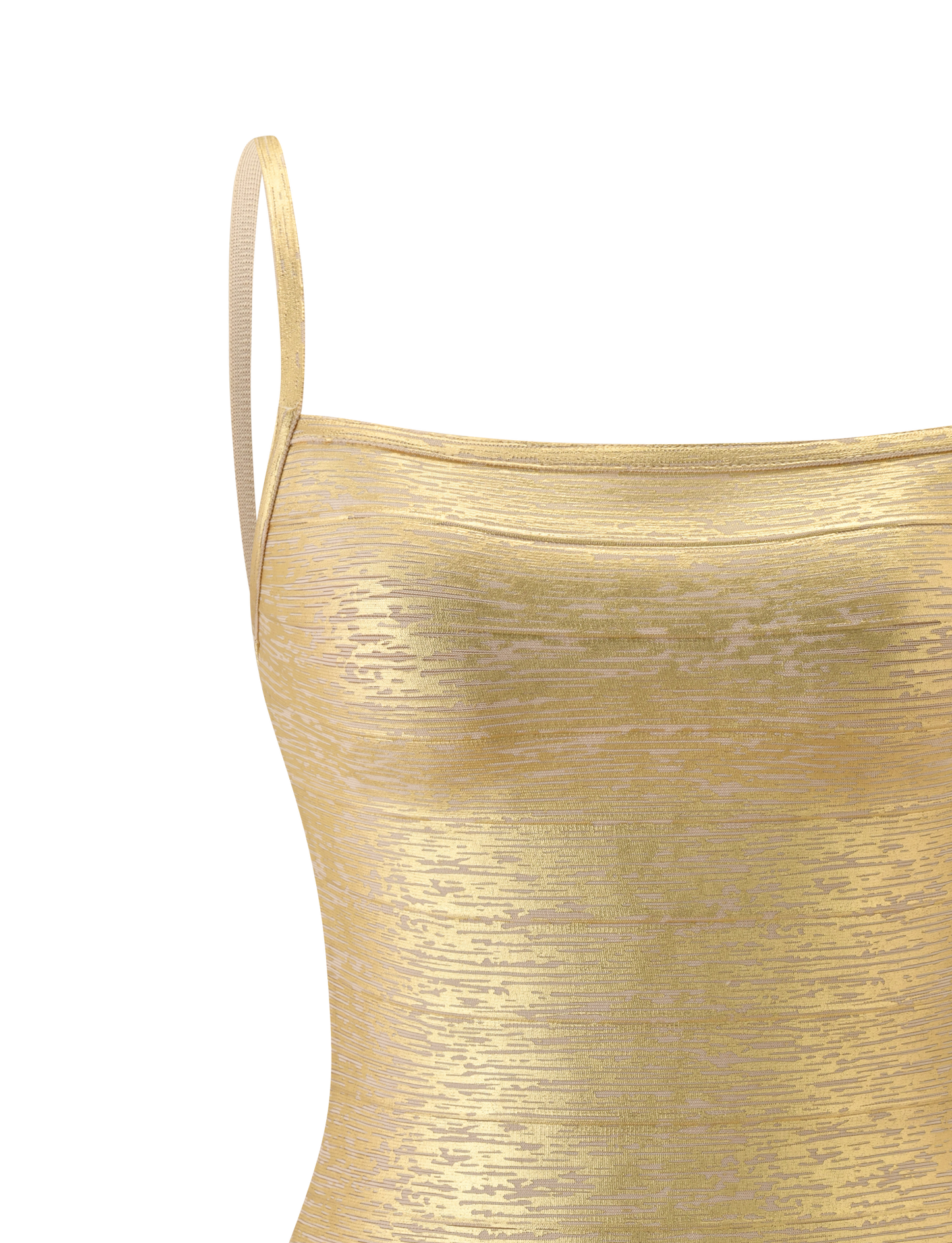 MIDORI METALLIC MINI BANDAGE DRESS - GOLD