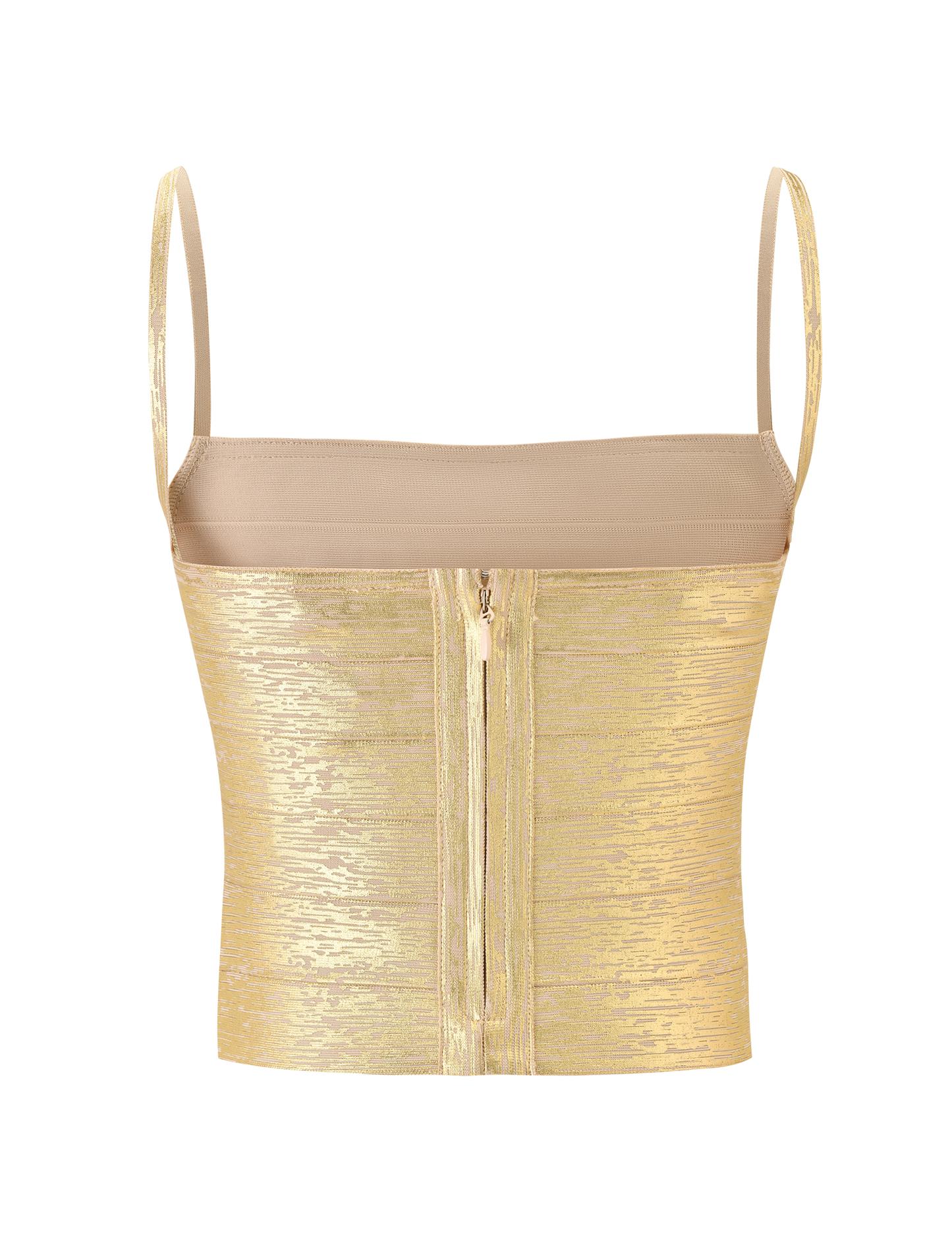 MIDORI METALLIC BANDAGE TOP - GOLD