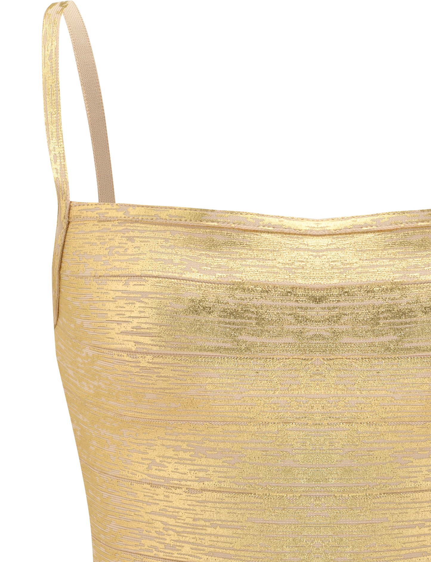 MIDORI METALLIC BANDAGE TOP - GOLD