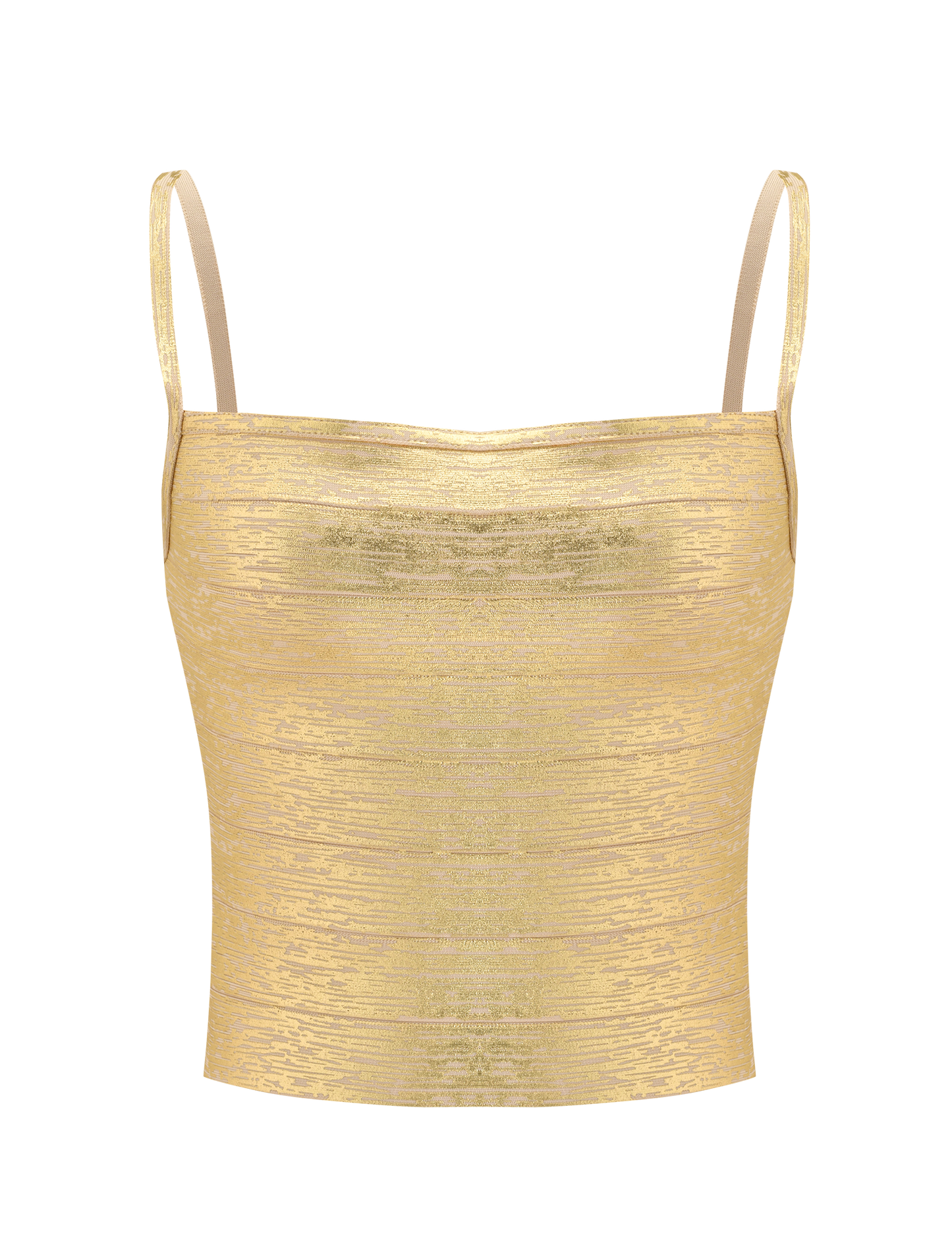 MIDORI METALLIC BANDAGE TOP - GOLD