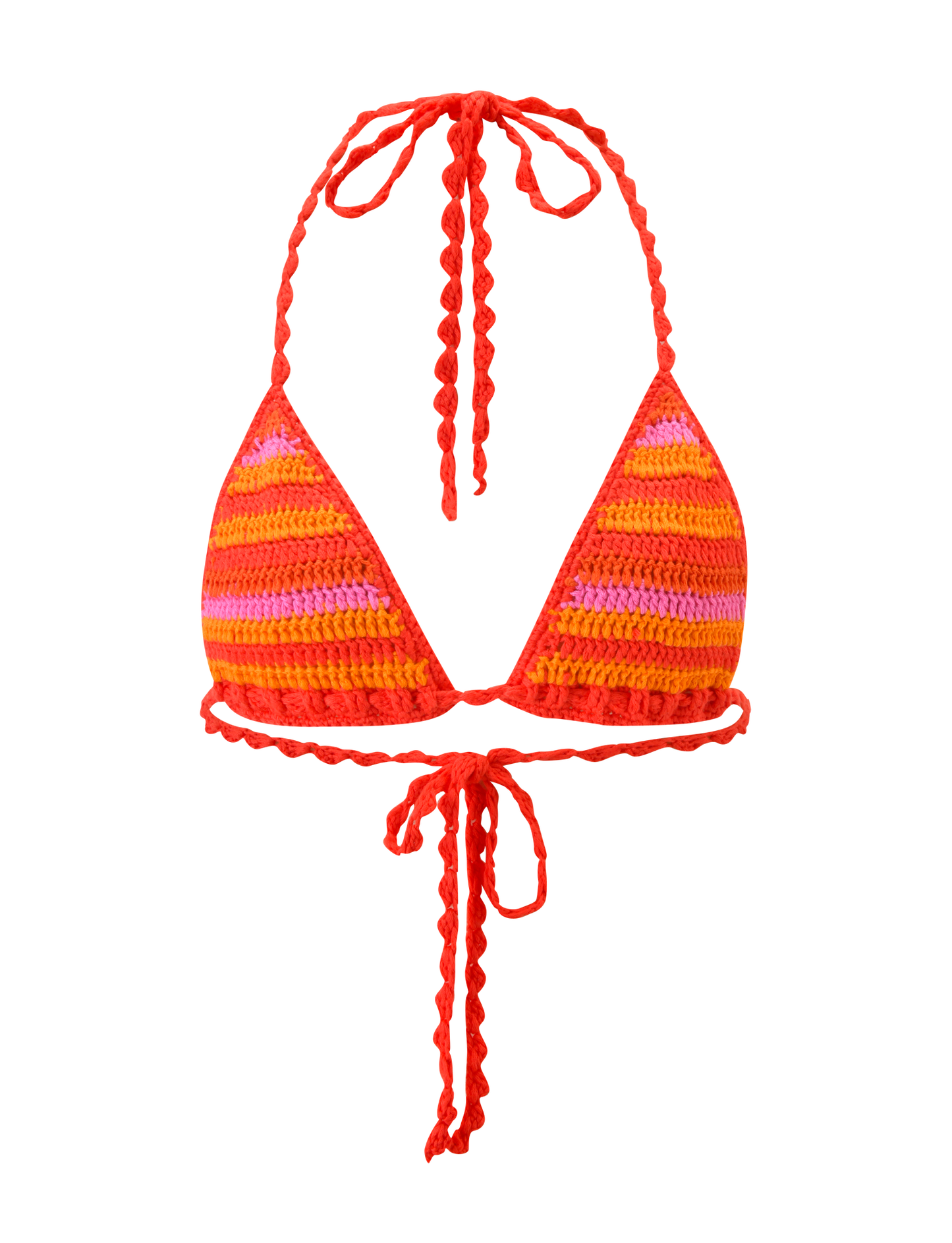 CORA BIKINI TOP 2.0 - SUNSET TROPICAL STRIPE