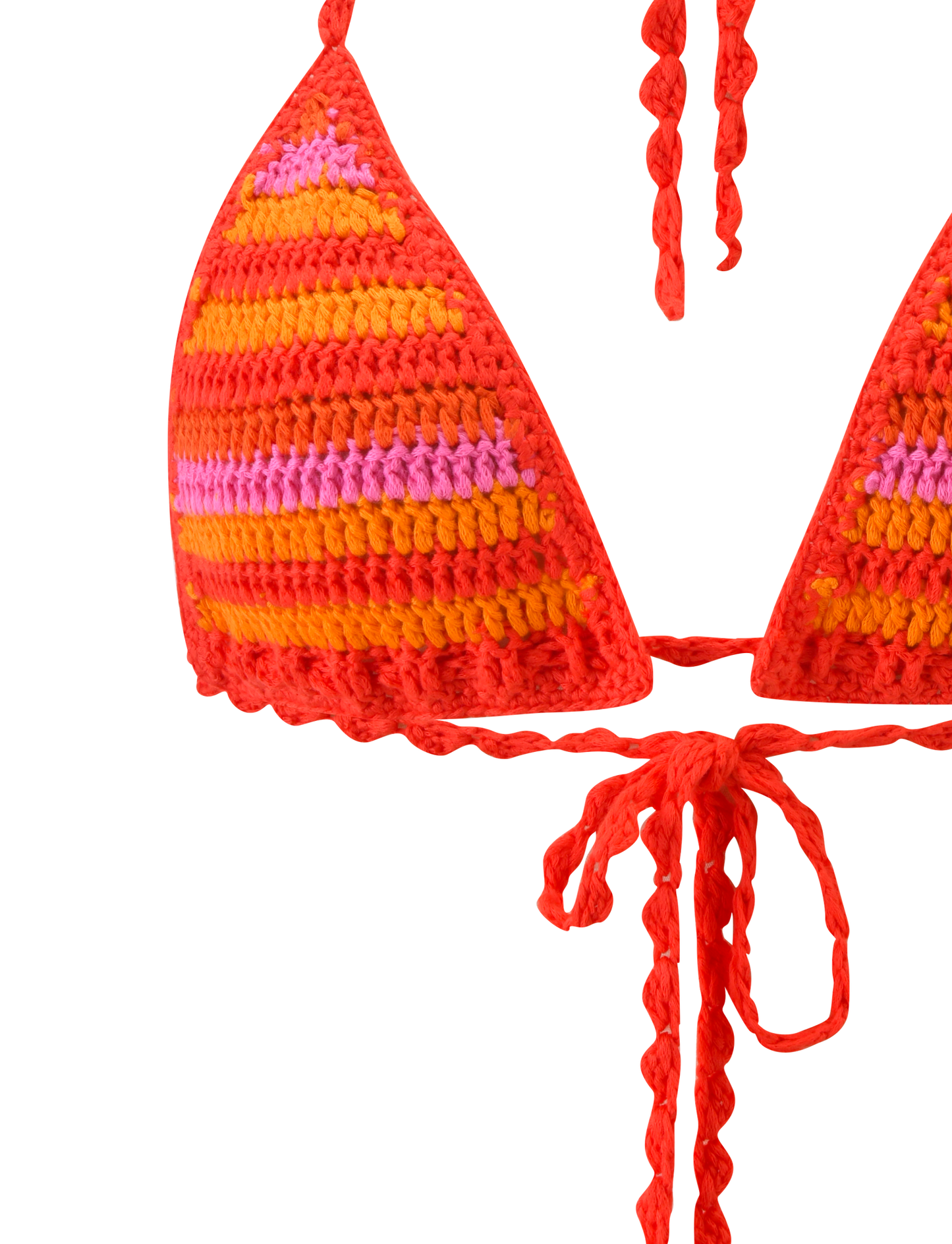 CORA BIKINI TOP 2.0 - SUNSET TROPICAL STRIPE