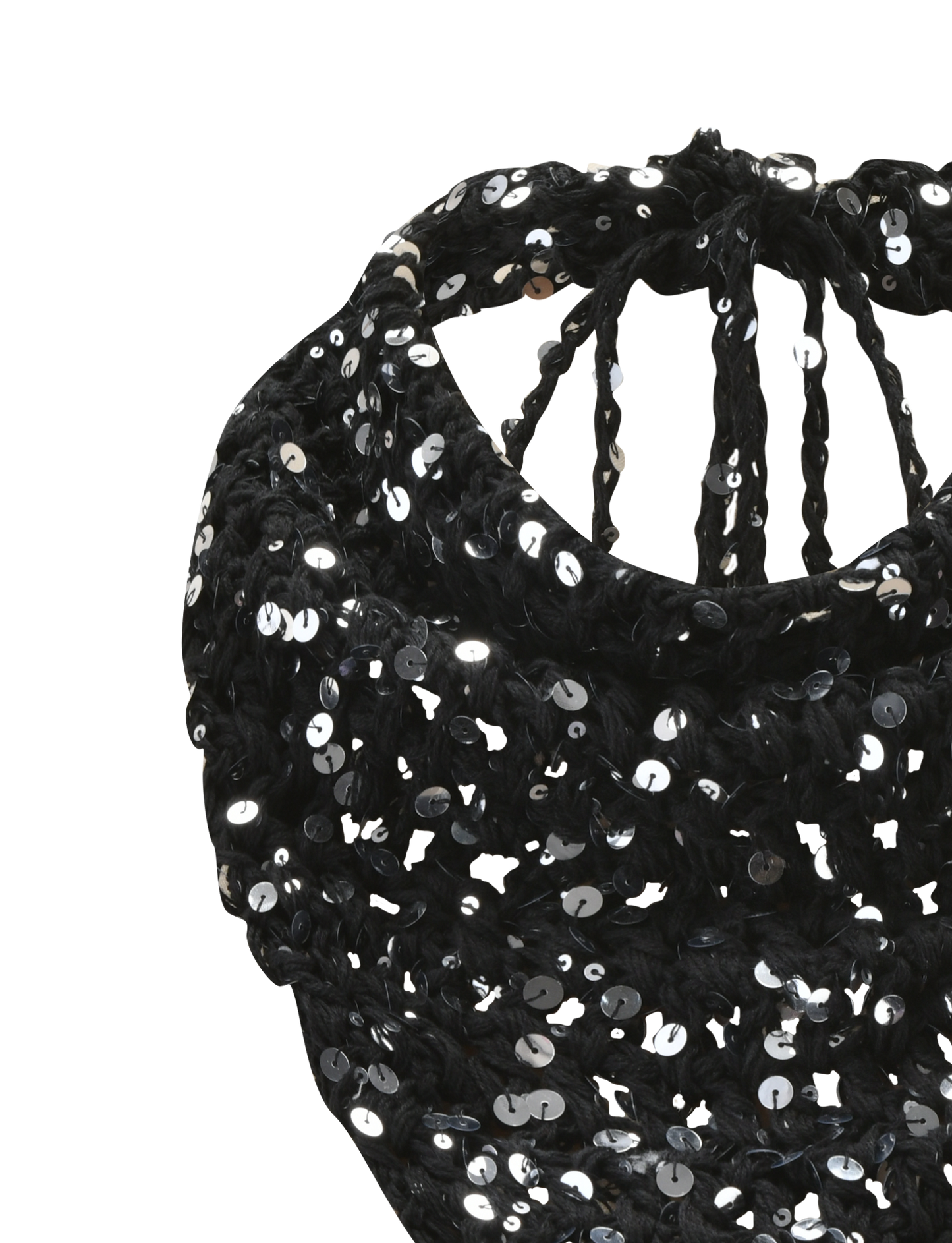 SYLVAN CROCHET SCARF - BLACK