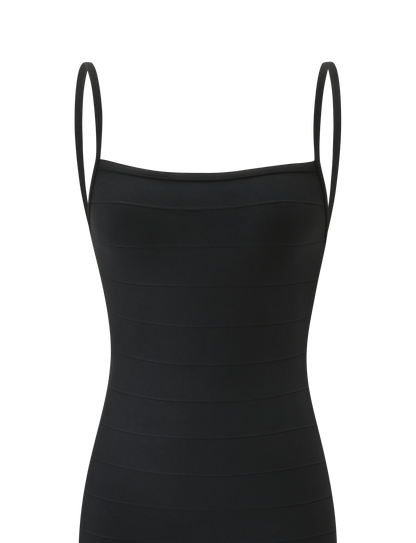 MIDORI MIDI BANDAGE DRESS - BLACK