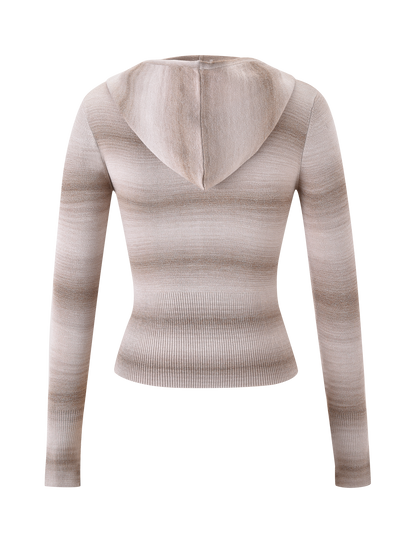MARISSA JUMPER - TAUPE OMBRE STRIPE
