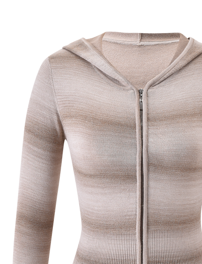 MARISSA JUMPER - TAUPE OMBRE STRIPE