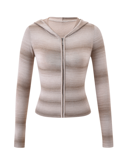 MARISSA JUMPER - TAUPE OMBRE STRIPE