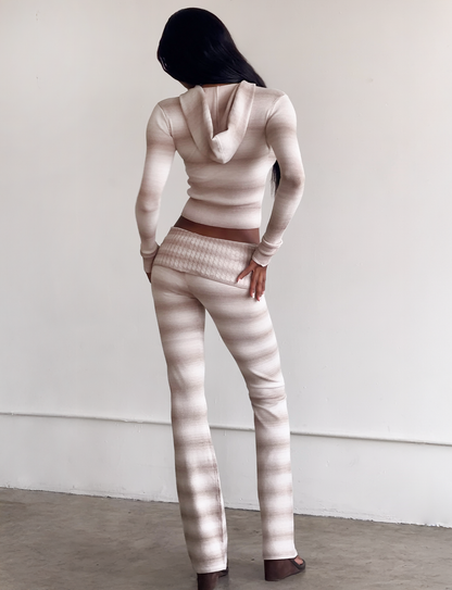 MARISSA JUMPER - TAUPE OMBRE STRIPE