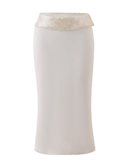CHARLYZE MIDI SKIRT - CREAM
