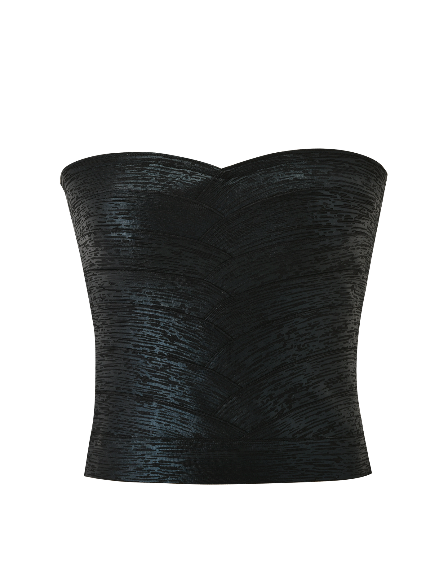 NIYA METALLIC BANDAGE TOP - BLACK