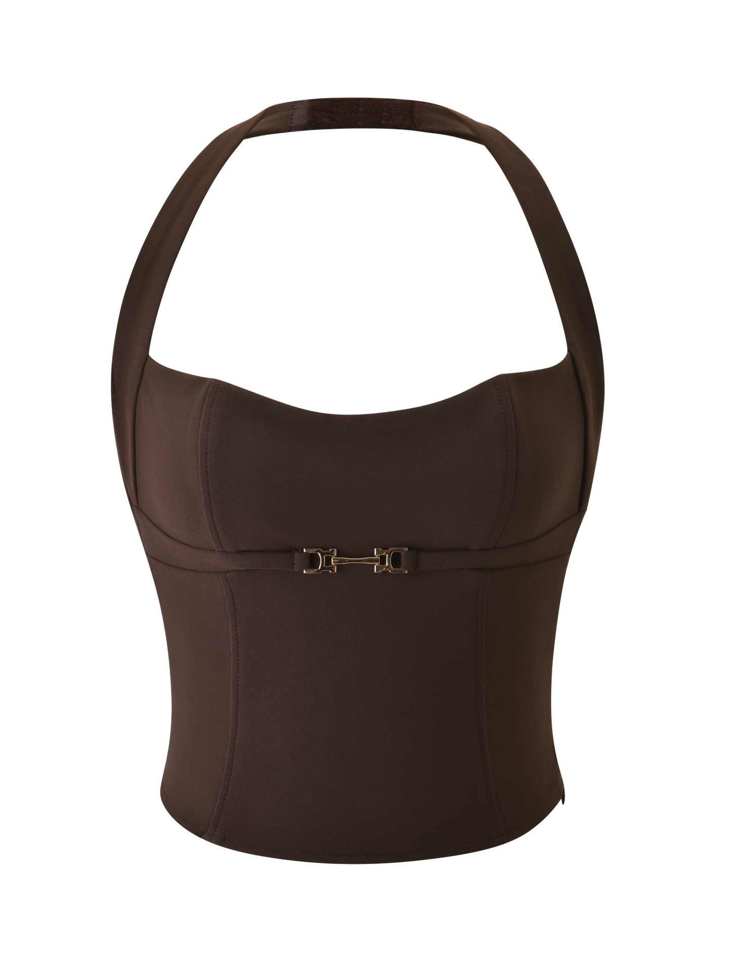 KITTIE BUCKLE TOP - CHOCOLATE