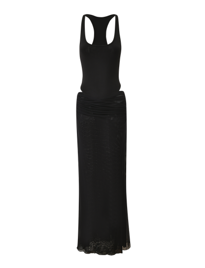 LILIANA-SUMMER MAXI DRESS - BLACK