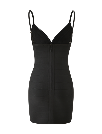 WEN BANDAGE MINI DRESS - BLACK