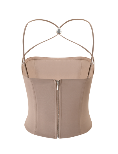TAMORA CORSET TOP - TAUPE