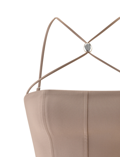 TAMORA CORSET TOP - TAUPE