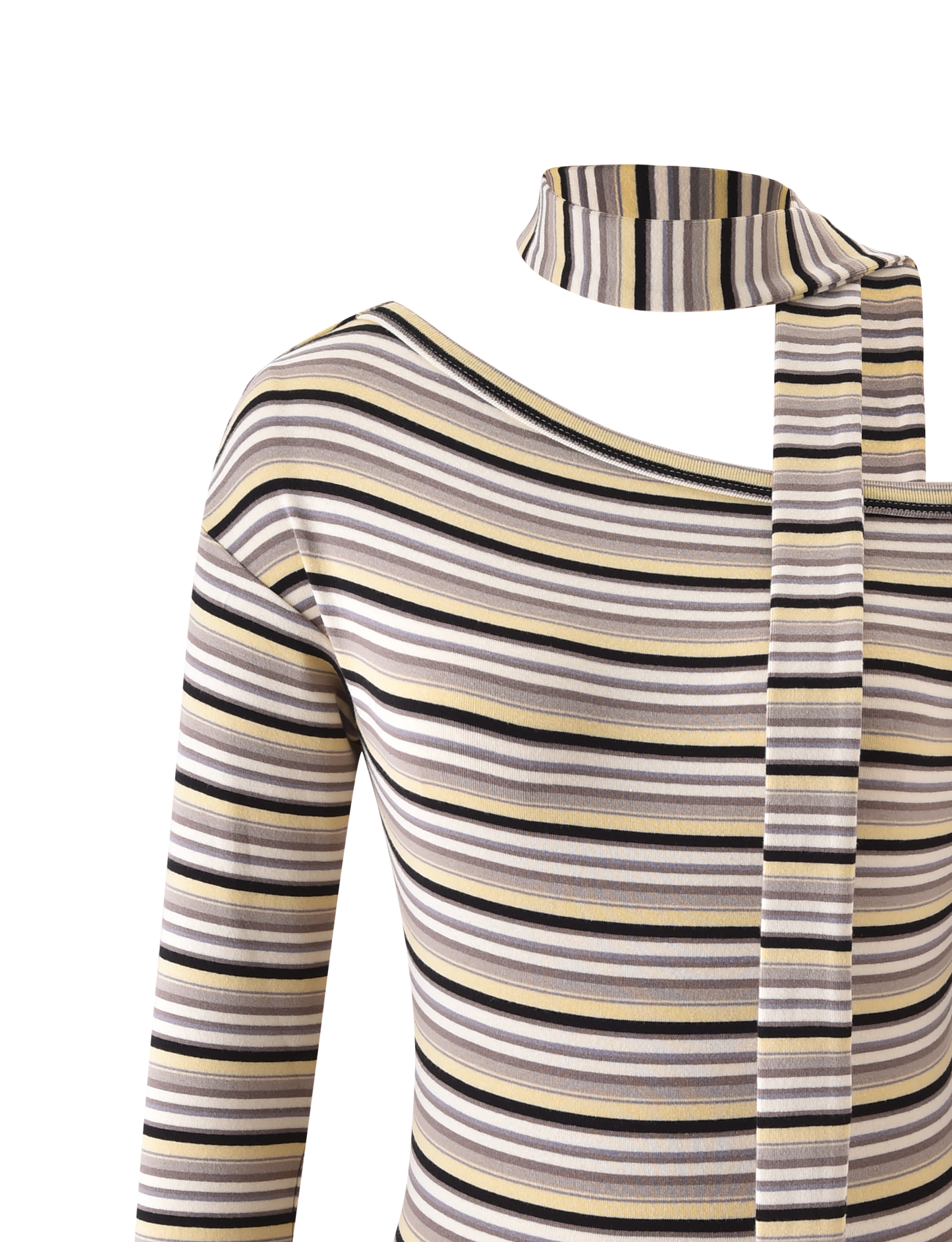 KIERSTEN SCARF TOP - MULTISTRIPE