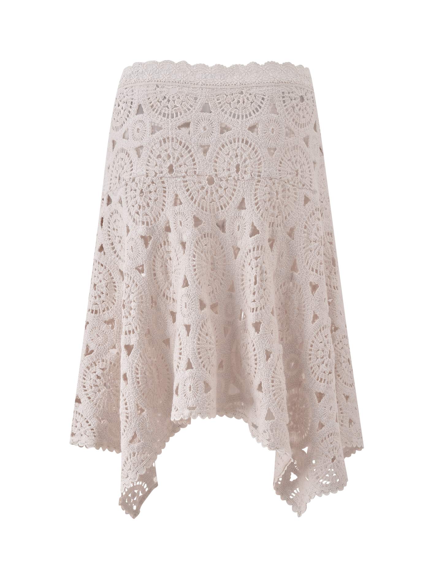 SYNTHIA CROCHET MIDI SKIRT - CREAM