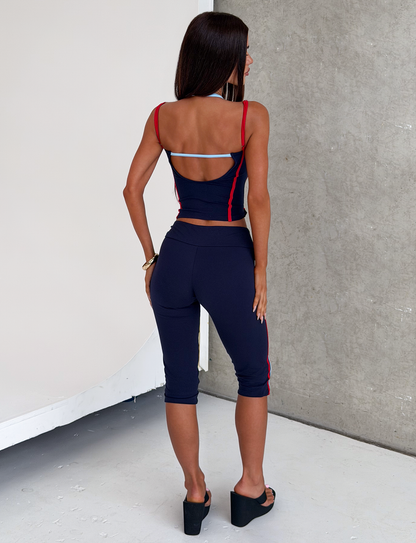 TATUM CAPRI - NAVY STRIPE