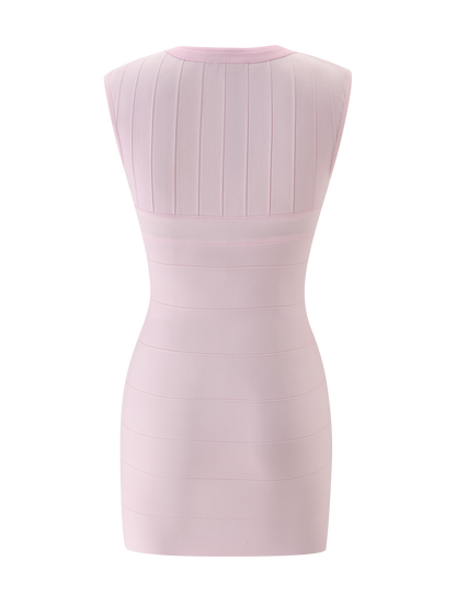 EMBER MINI BANDAGE DRESS - BABY PINK