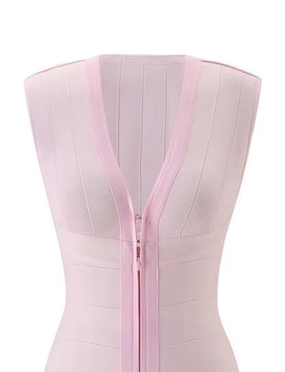 EMBER MINI BANDAGE DRESS - BABY PINK