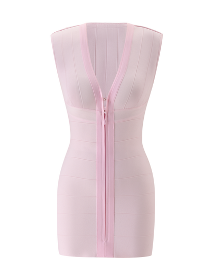 EMBER MINI BANDAGE DRESS - BABY PINK