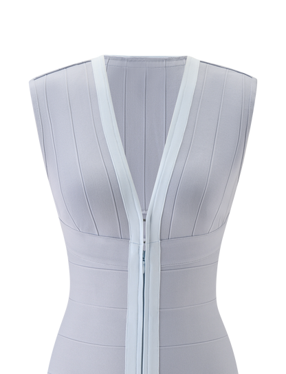 EMBER MINI BANDAGE DRESS - DOVE GREY